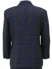 Check Pattern Design Button Set Up in Navy/Multi