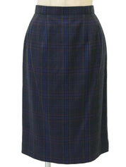 Check Pattern Design Button Set Up in Navy/Multi