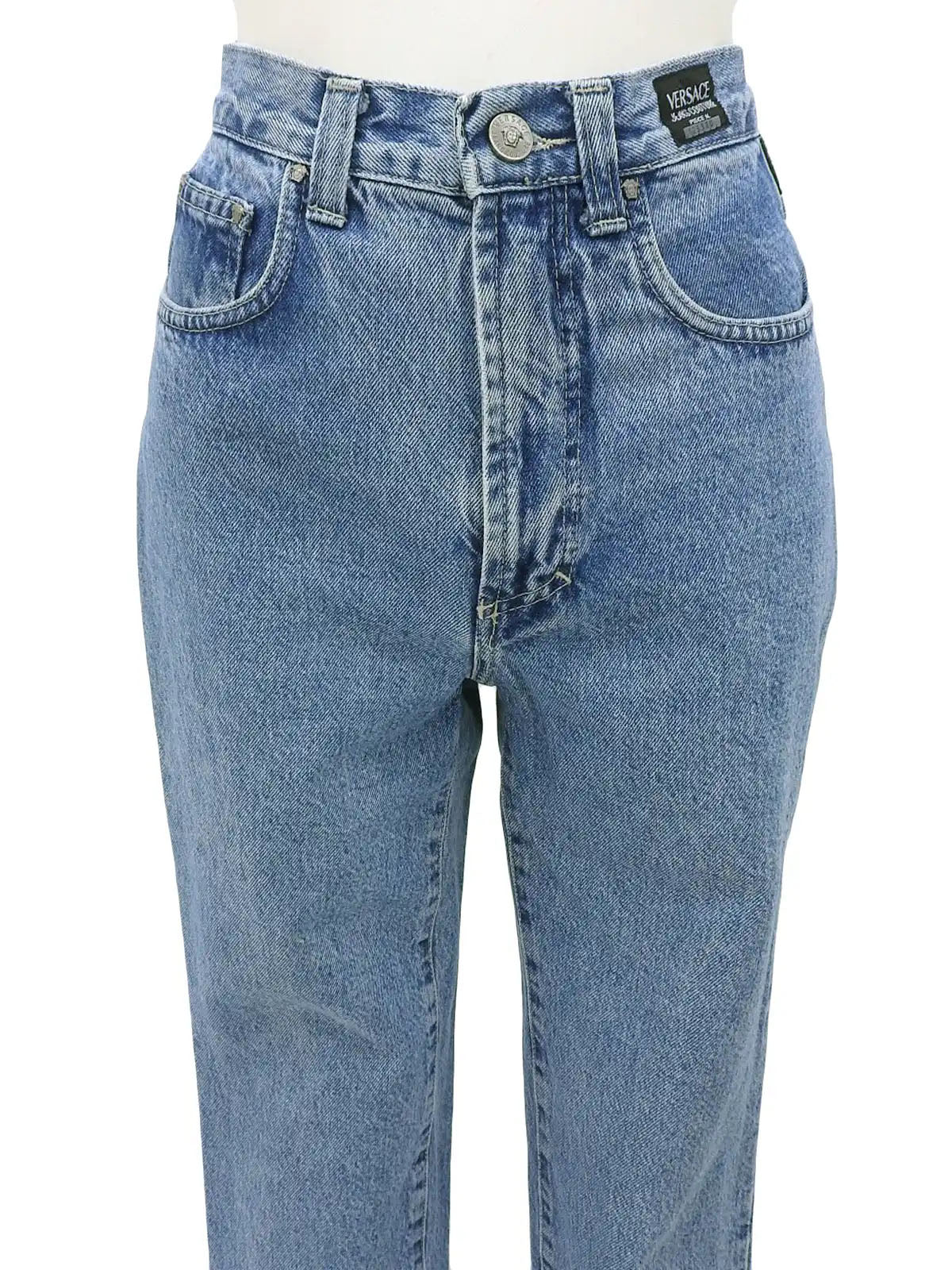 Medusa Button Denim Pants Indigo