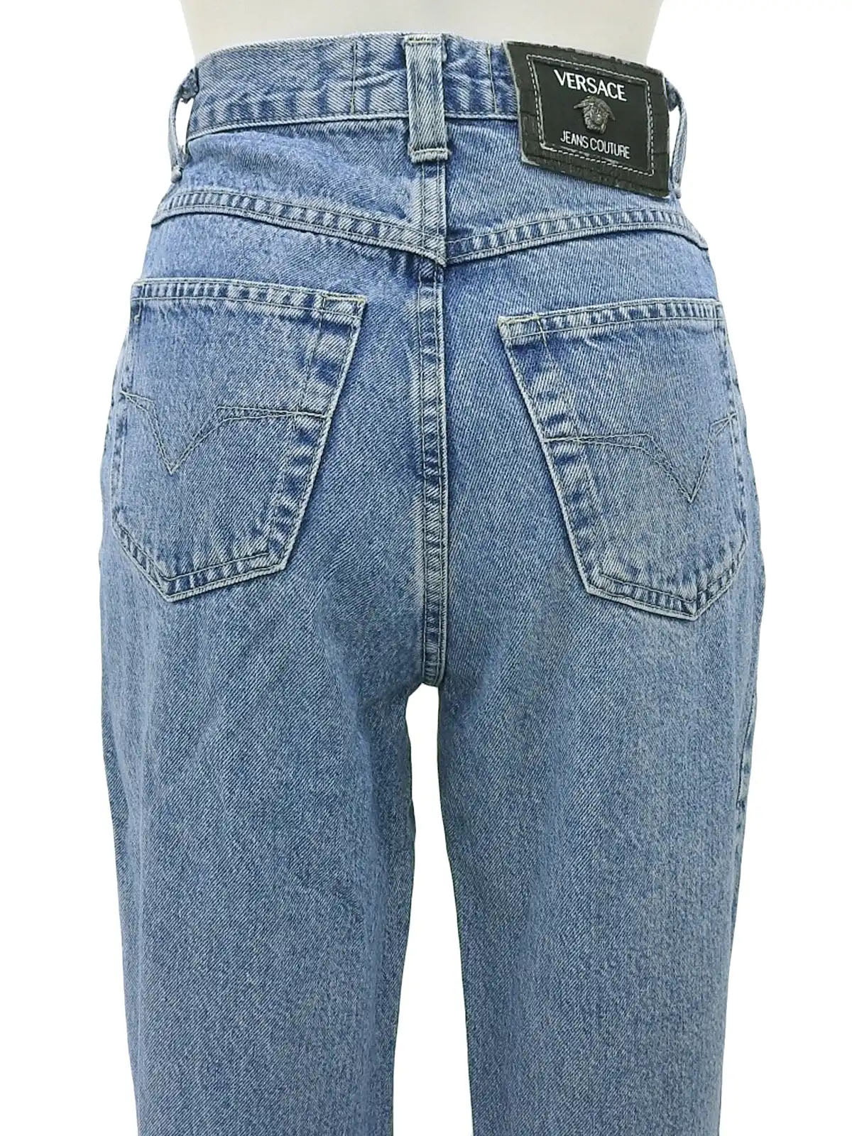 Medusa Button Denim Pants Indigo