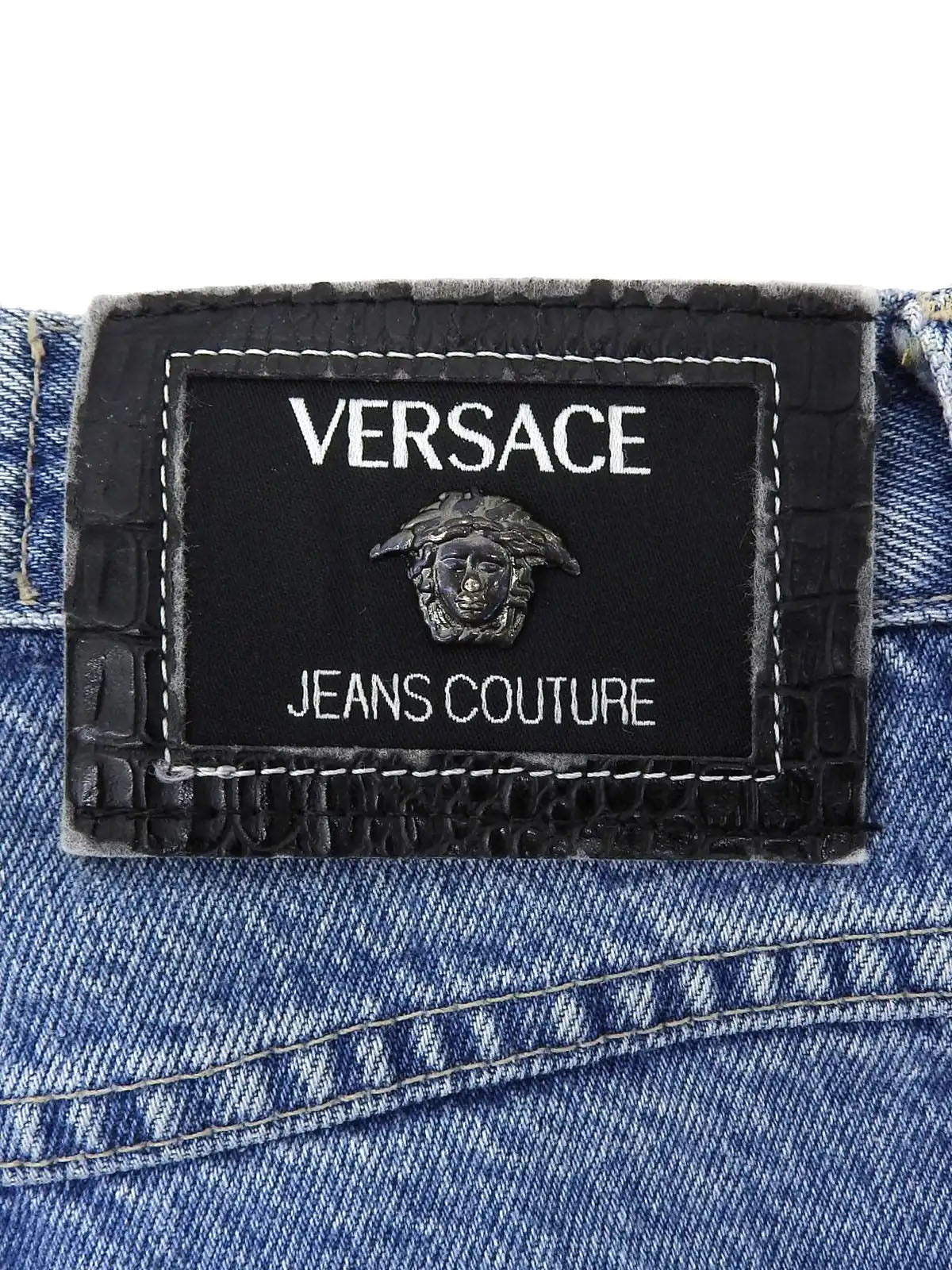 Medusa Button Denim Pants Indigo