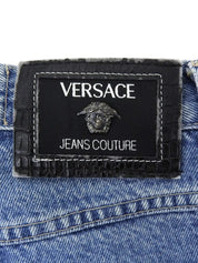 Medusa Button Denim Pants Indigo