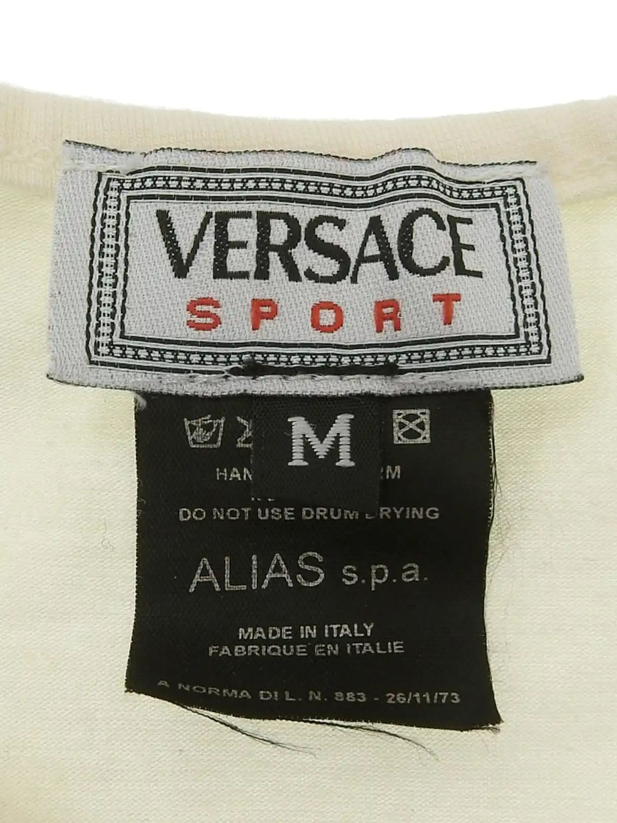 Ivory V-neck logo half-sleeve top
