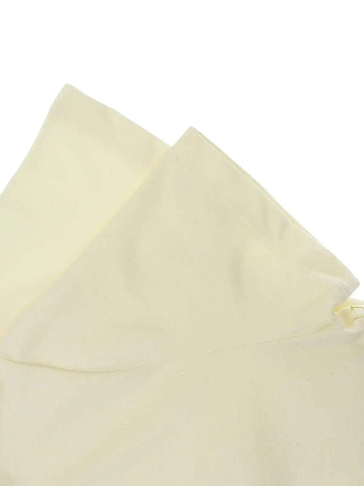 Ivory V-neck logo half-sleeve top