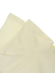 Ivory V-neck logo short sleeve top