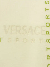 Ivory V-neck logo short sleeve top
