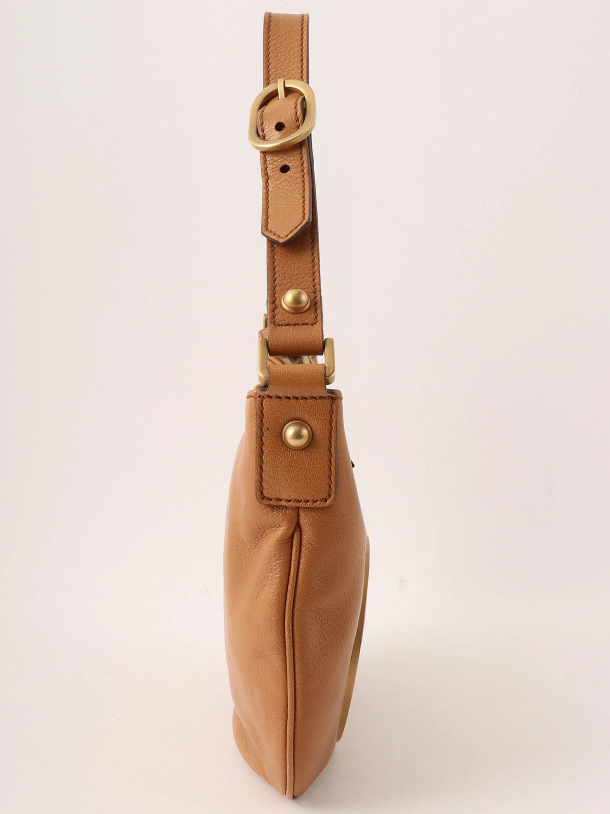 インターロッキングハンドバッグ キャメル