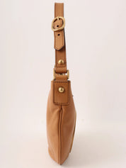 インターロッキングハンドバッグ キャメル