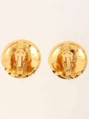 1988年製 ラウンドマトラッセCCマークイヤリング ゴールド