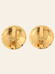 1988年製　ラウンドマトラッセCCマークイヤリング　ゴールド