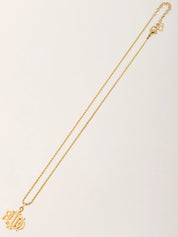 エンブレムロゴプレートネックレス ゴールド