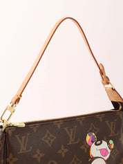 2009 Takashi Murakami Collaboration Monogram Panda Pochette Accessoires Brown/Multi