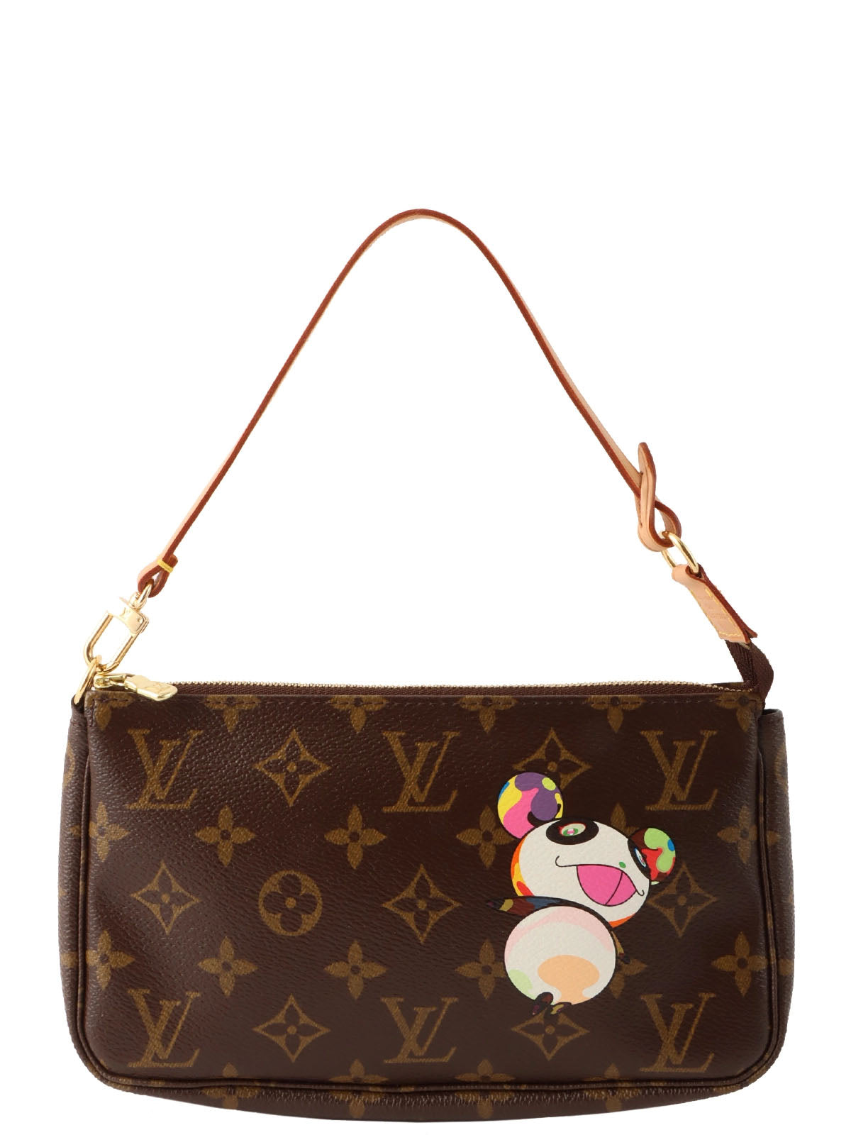 2009 Takashi Murakami Collaboration Monogram Panda Pochette Accessoires Brown/Multi