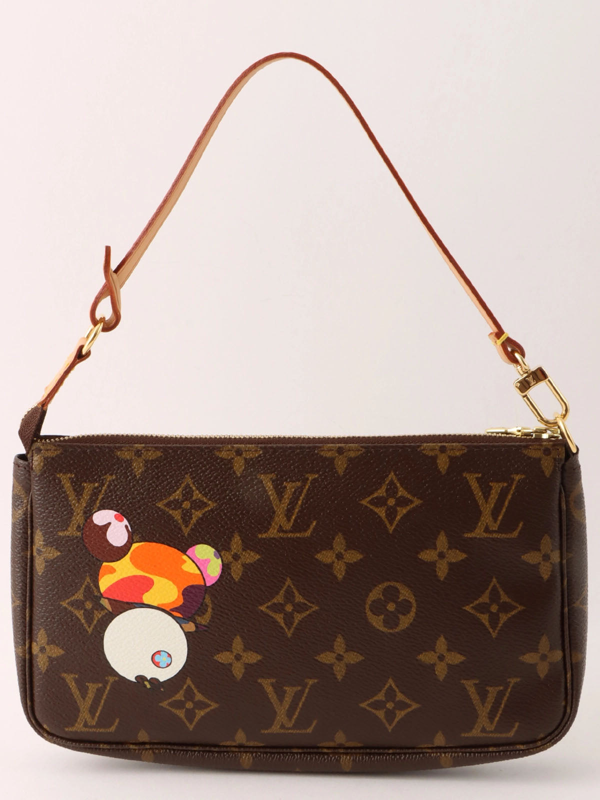 2009 Takashi Murakami Collaboration Monogram Panda Pochette Accessoires Brown/Multi