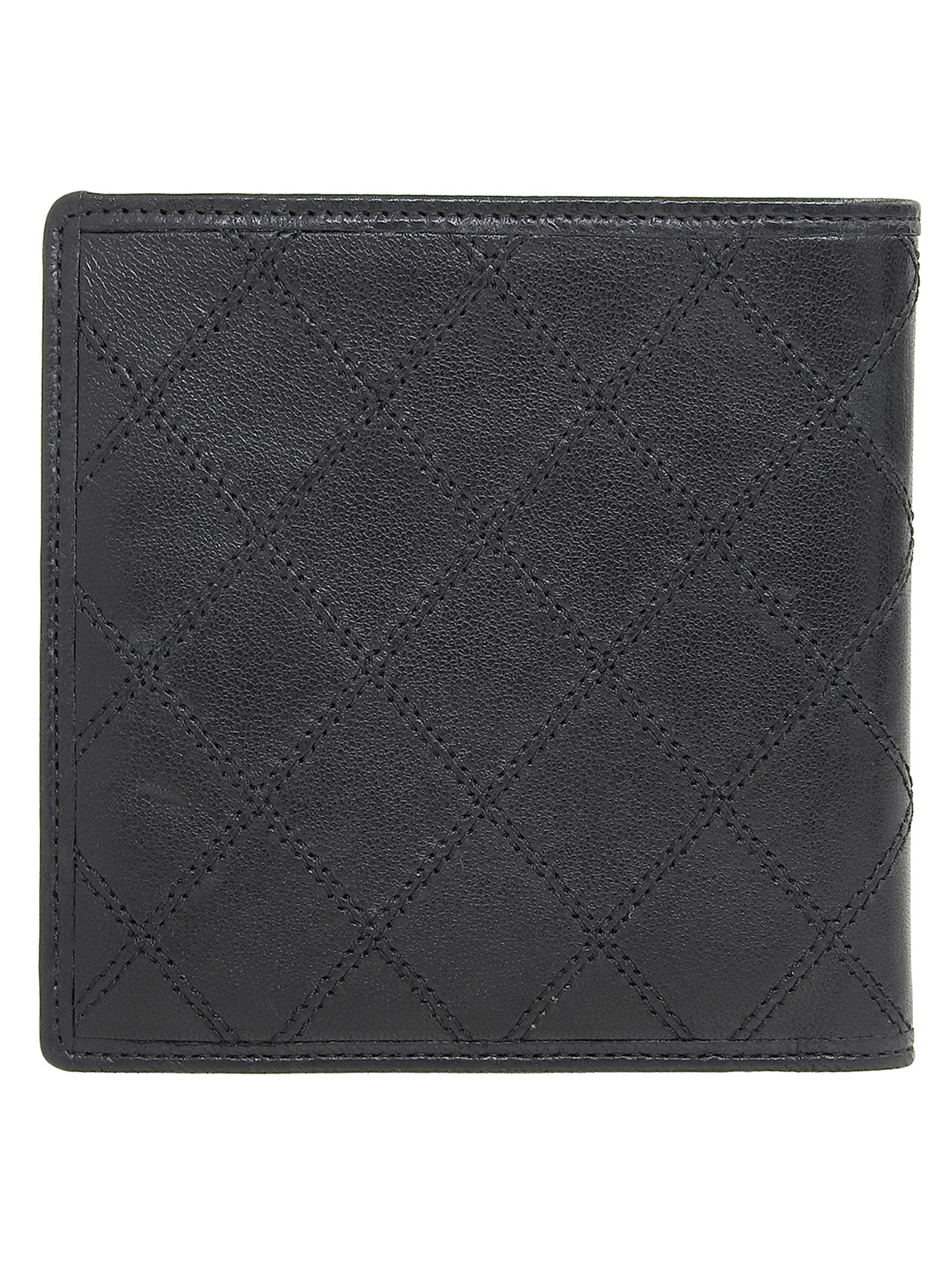 2007 Bicolor Stitch Compact Wallet, Black