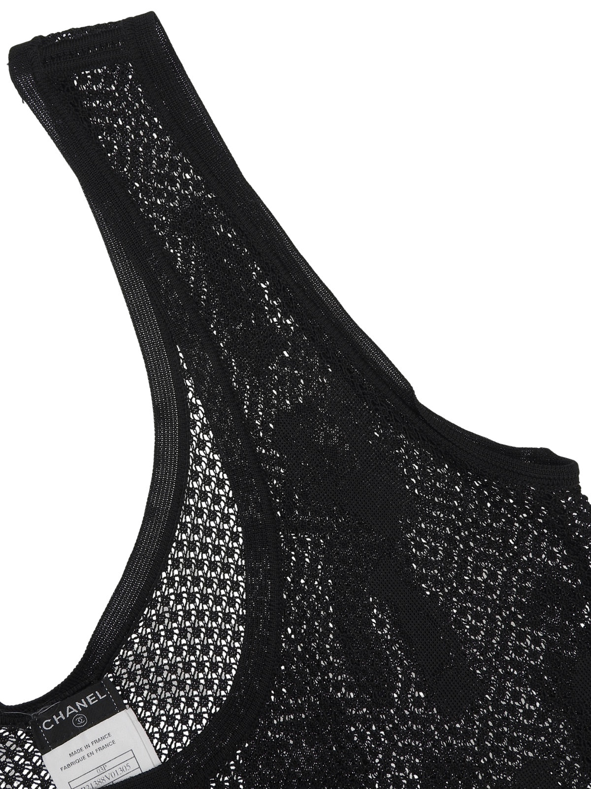 2003年製 メッシュピープルモチーフノースリーブトップス ブラック