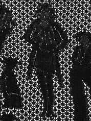 2003年製 メッシュピープルモチーフノースリーブトップス ブラック