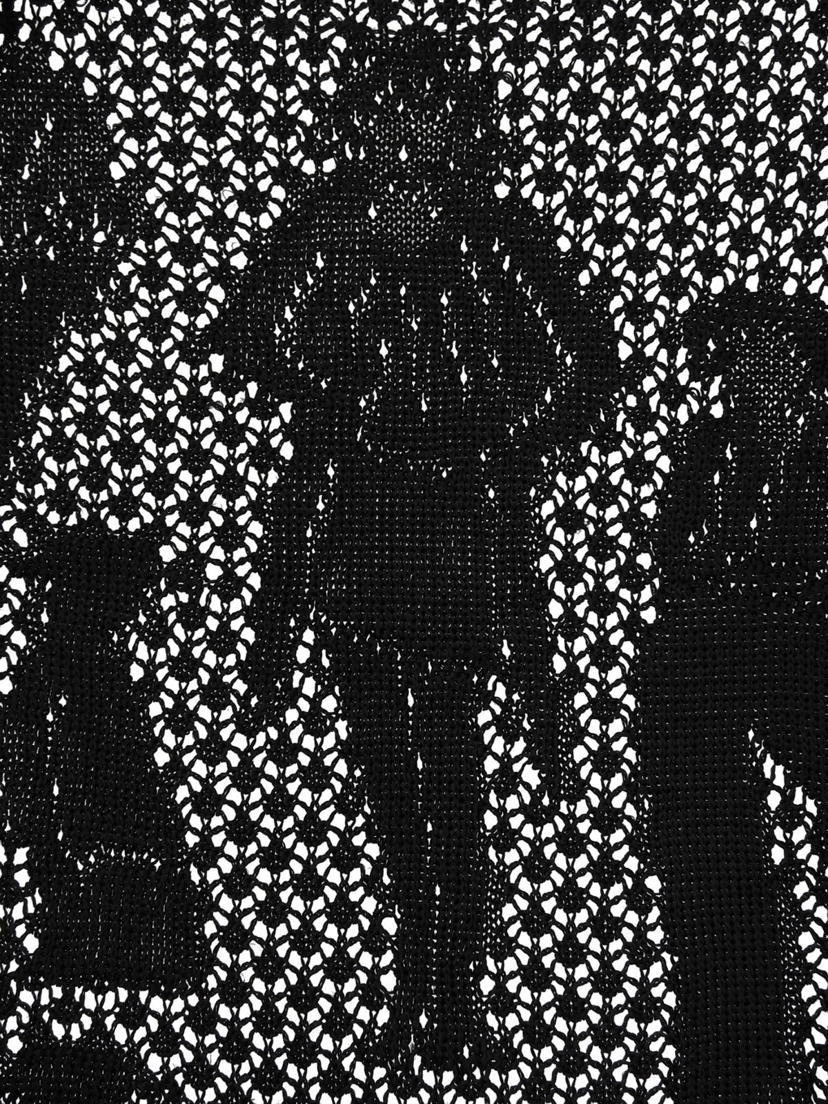 2003年製 メッシュピープルモチーフノースリーブトップス ブラック