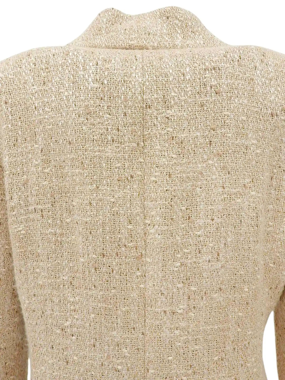 2003 Tweed CC Mark Button Jacket, Beige