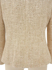 2003 Tweed CC Mark 纽扣夹克，米色