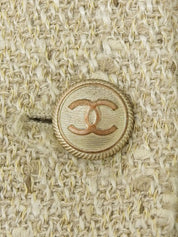 2003 Tweed CC Mark Button Jacket, Beige