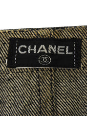 デニムCCマークボタンクロップドベスト インディゴ