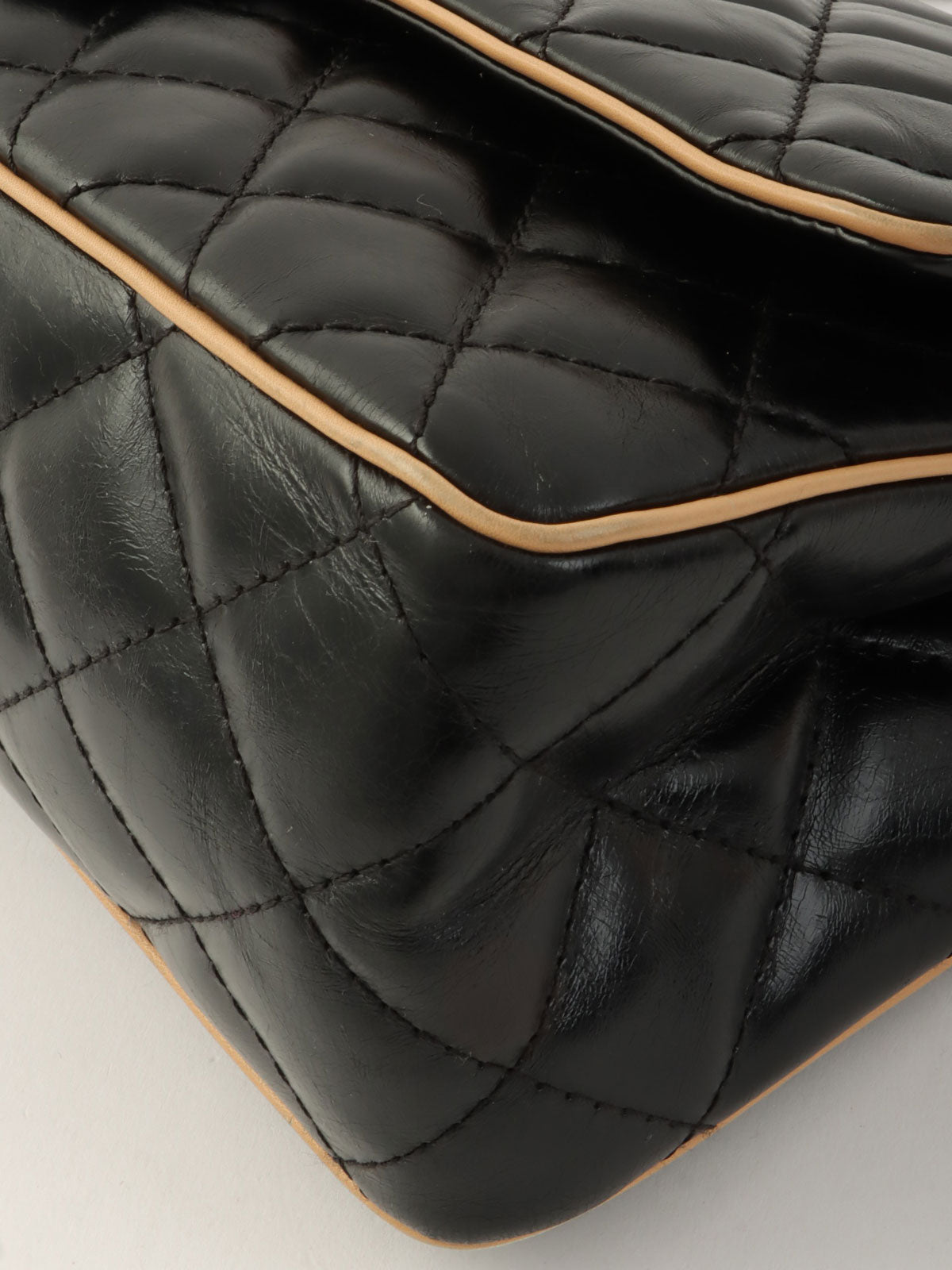 2013 2.55 Chain Shoulder Bag Black/Beige