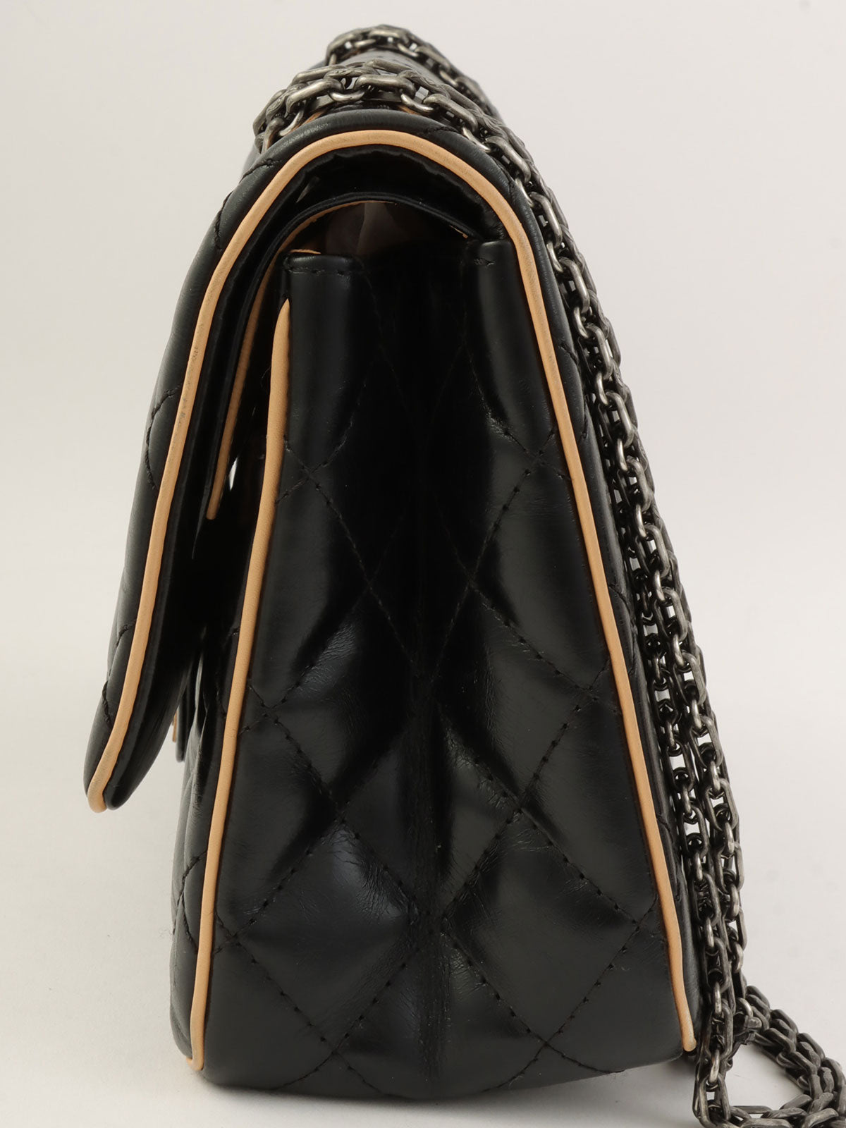 2013 2.55 Chain Shoulder Bag Black/Beige