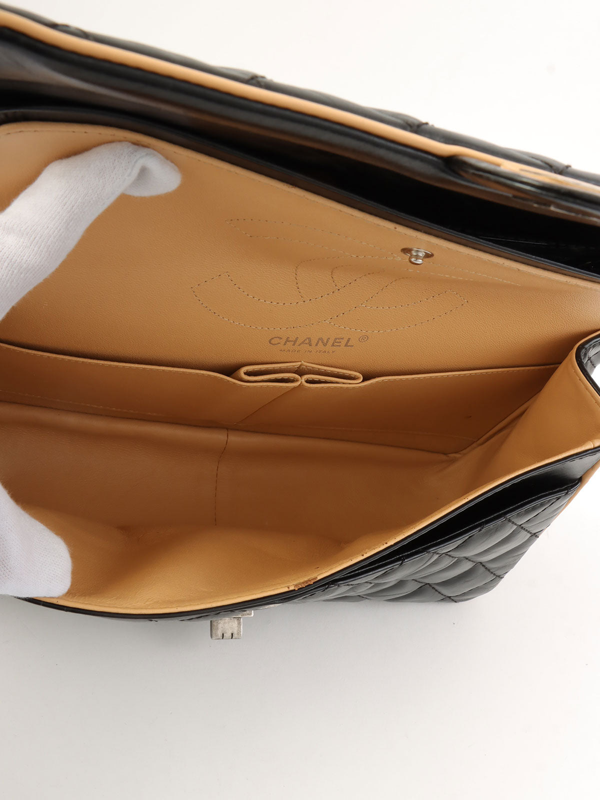 2013年頃製 2.55チェーンショルダーバッグ ブラック/ベージュ