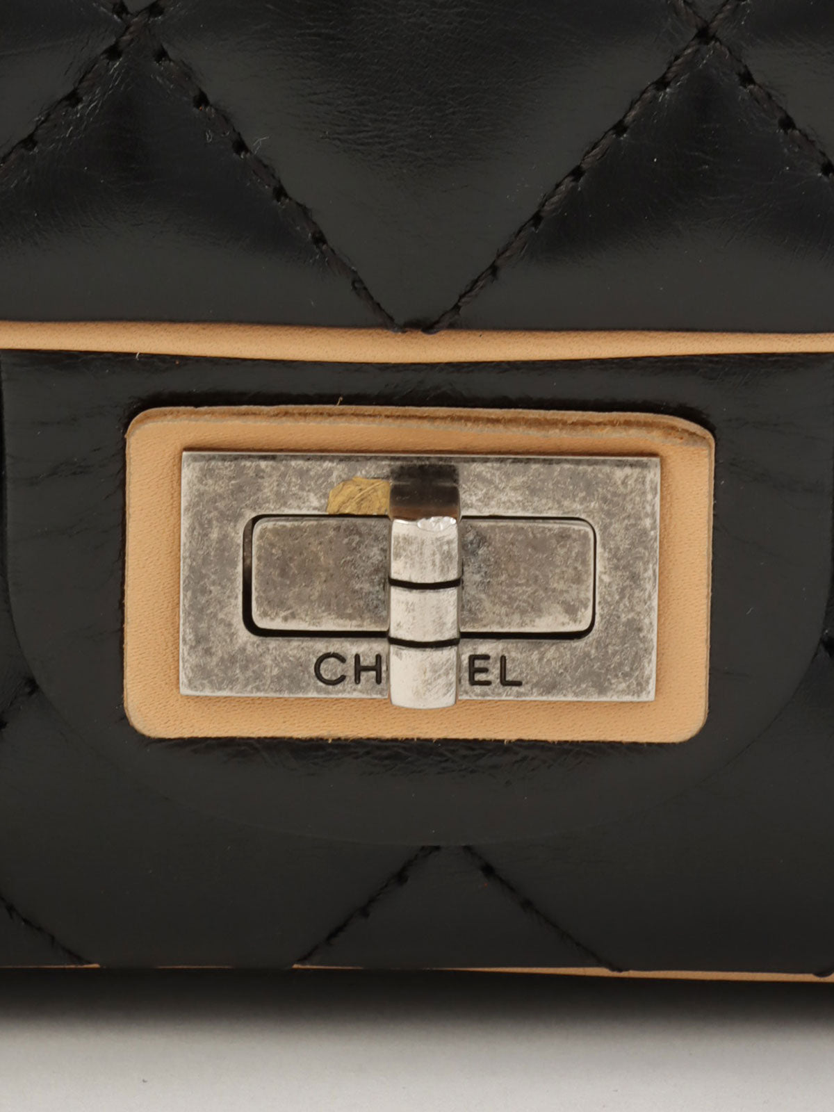 2013 2.55 Chain Shoulder Bag Black/Beige