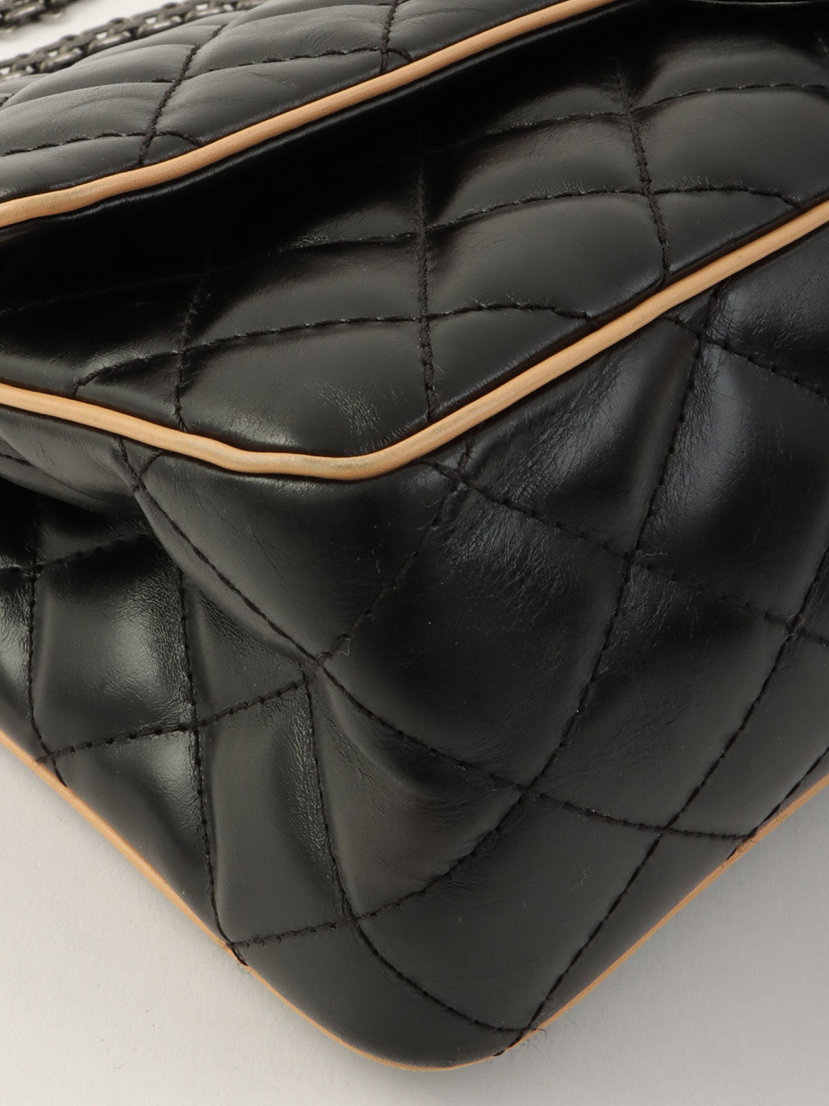 2013 2.55 Chain Shoulder Bag Black/Beige