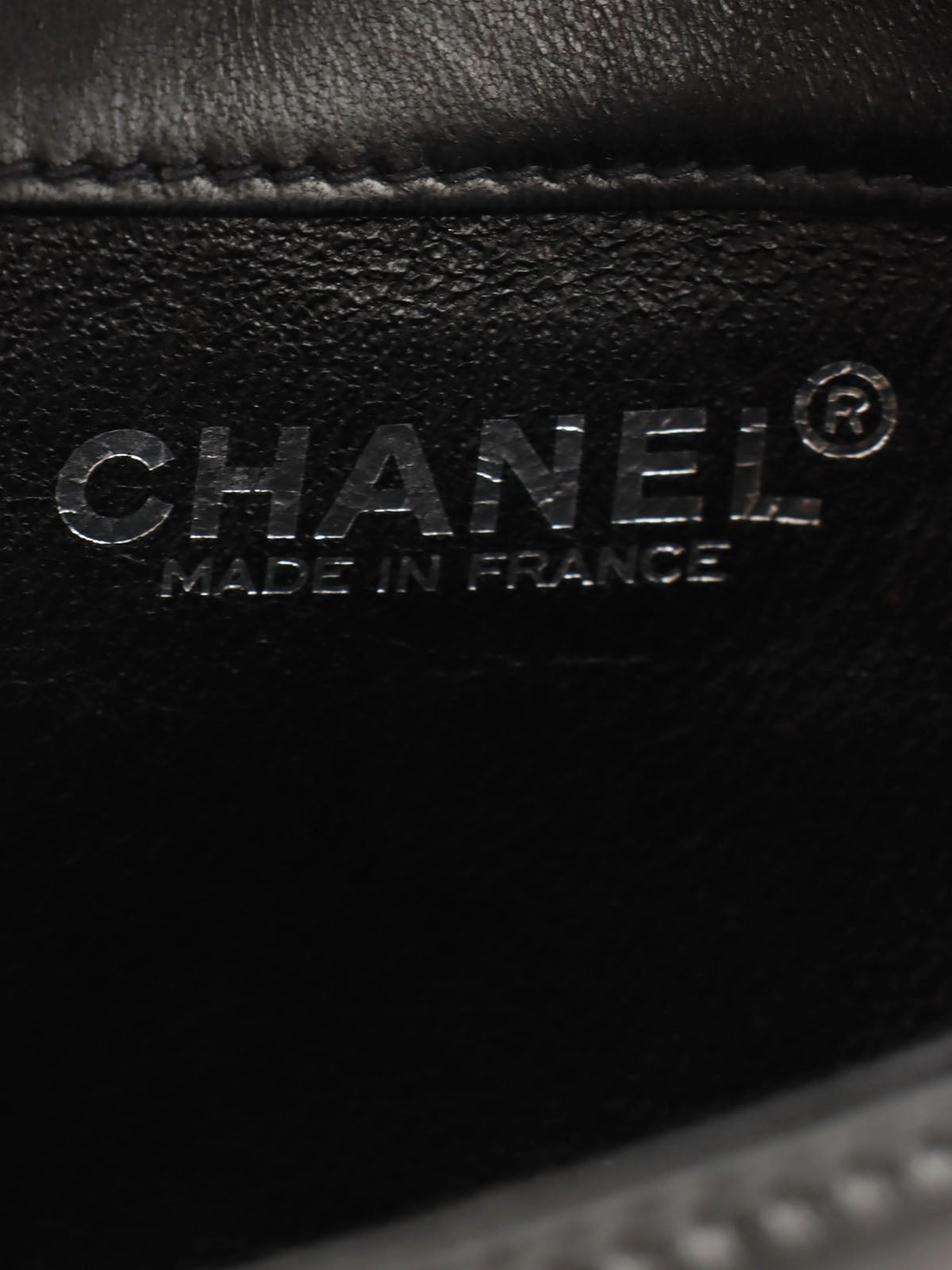 2000年頃製 チョコバー2.55ラインストーンCCマークミニチェーンバッグ ブラック