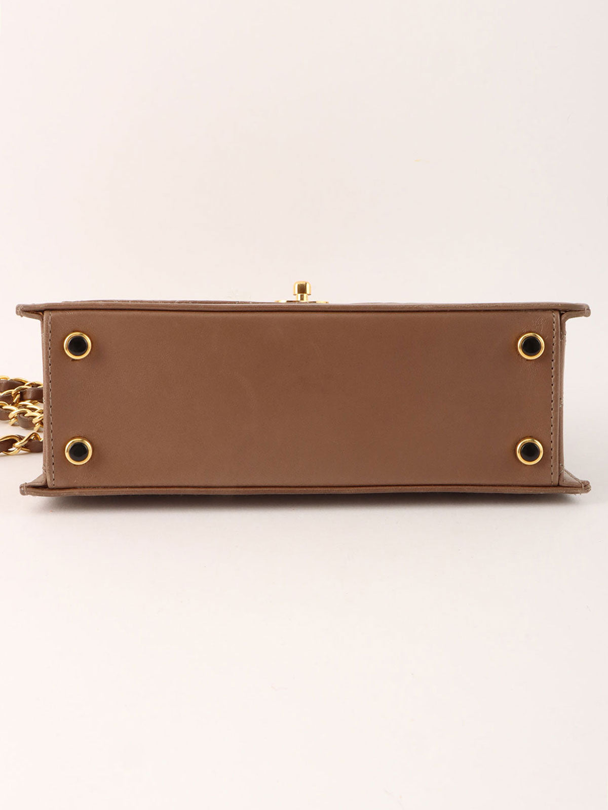 1990s CC Turnlock Chain Shoulder Bag, Brown