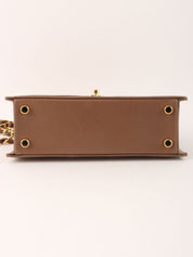 1990s CC Turnlock Chain Shoulder Bag, Brown