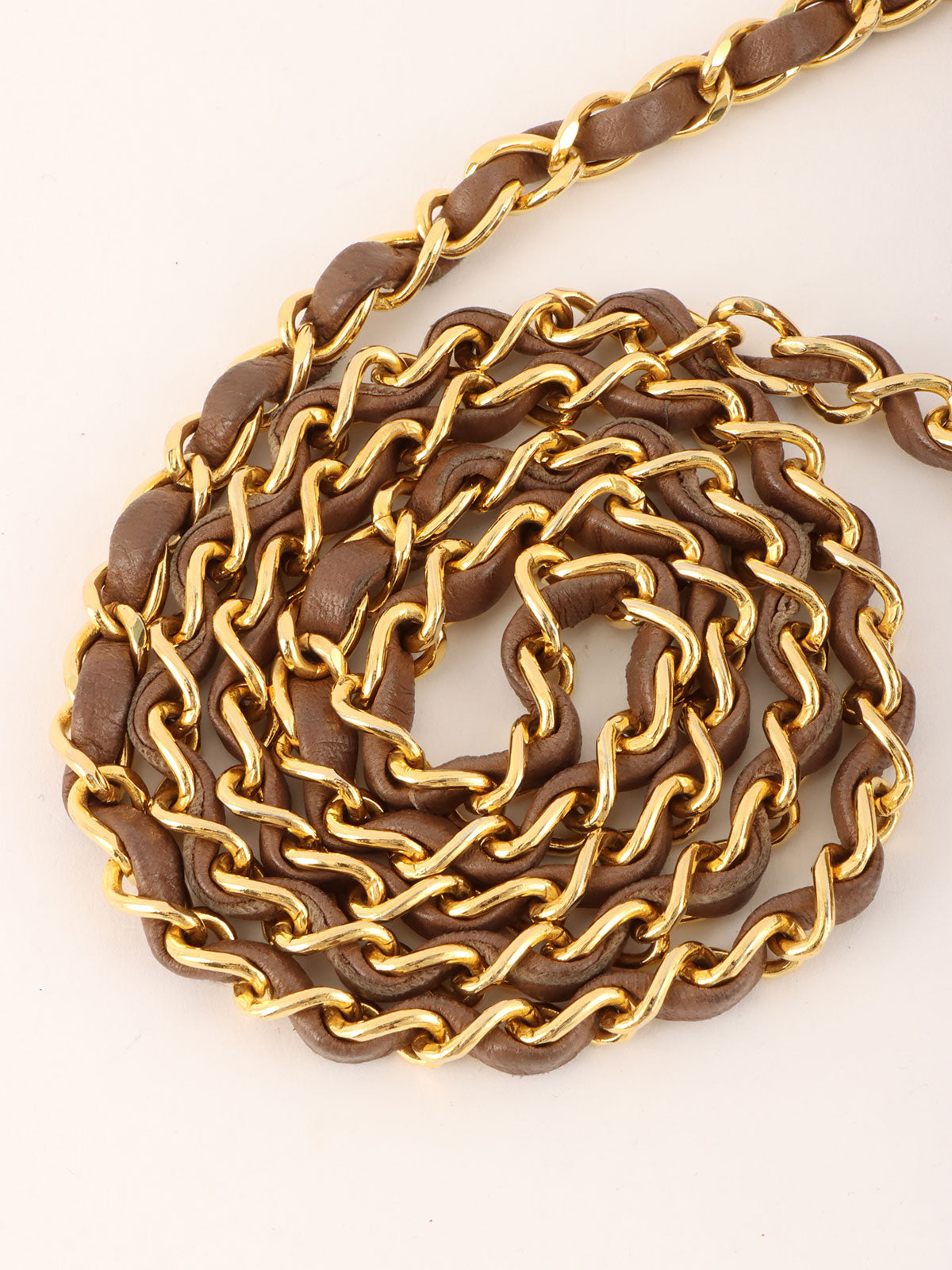 1990s CC Turnlock Chain Shoulder Bag, Brown