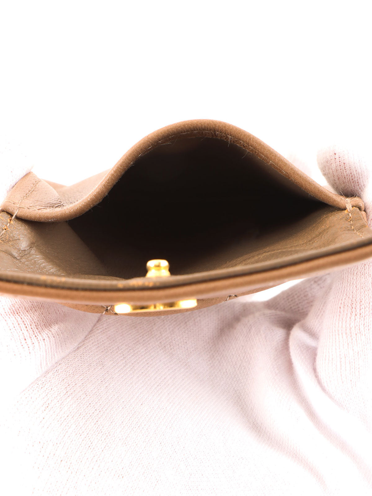 1990s CC Turnlock Chain Shoulder Bag, Brown