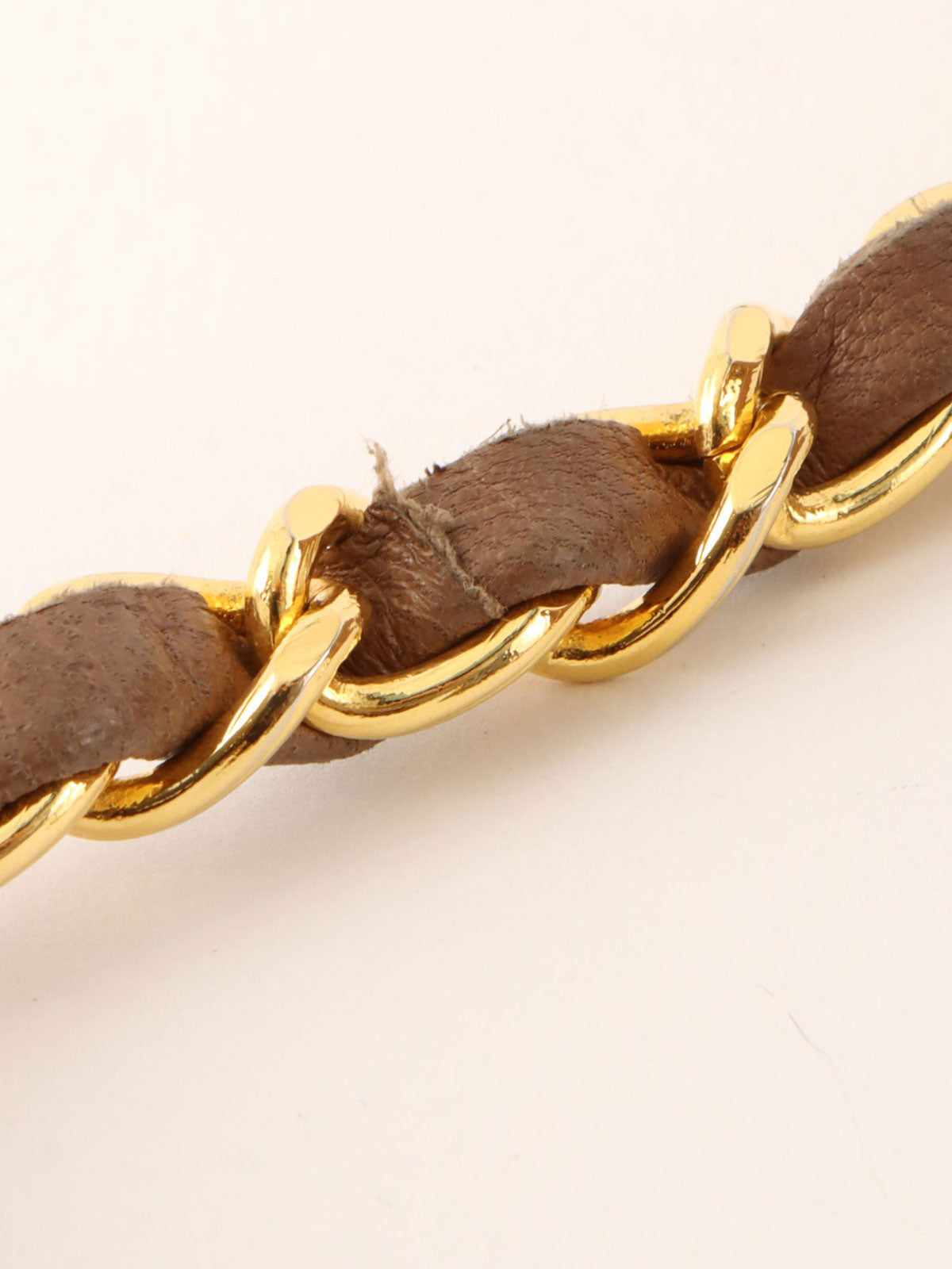 1990s CC Turnlock Chain Shoulder Bag, Brown