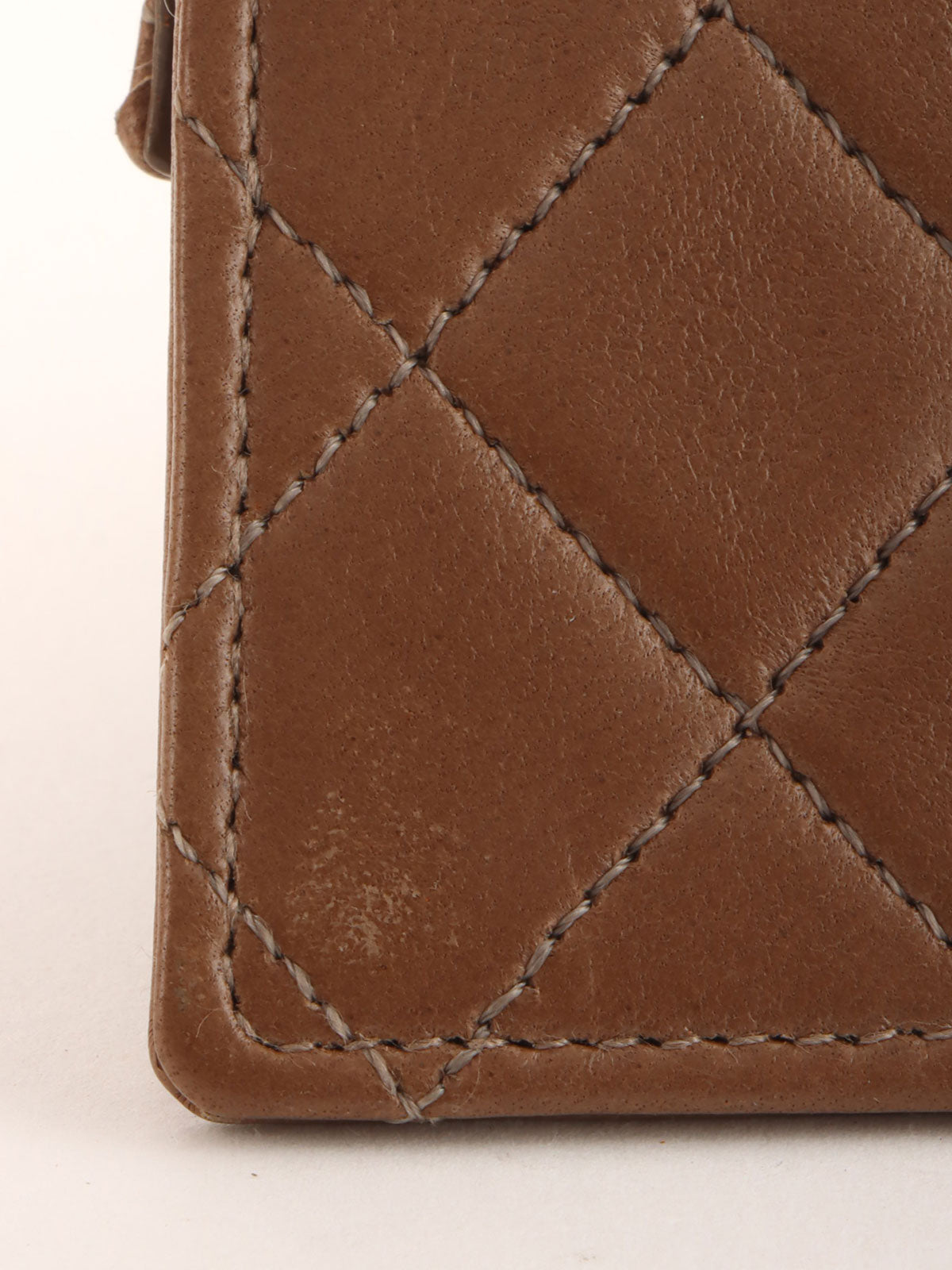 1990s CC Turnlock Chain Shoulder Bag, Brown