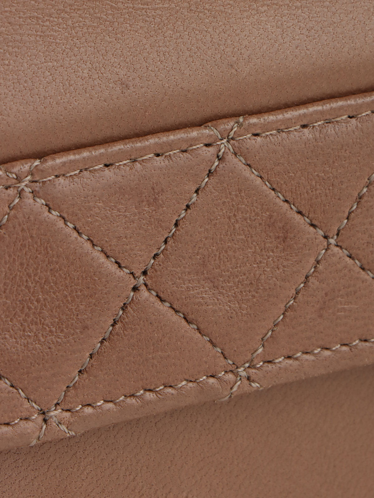 1990s CC Turnlock Chain Shoulder Bag, Brown