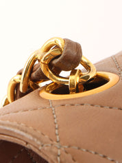 1990s CC Turnlock Chain Shoulder Bag, Brown