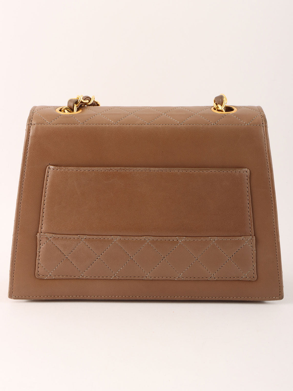 1990s CC Turnlock Chain Shoulder Bag, Brown