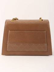 1990s CC Turnlock Chain Shoulder Bag, Brown