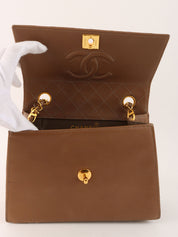 1990s CC Turnlock Chain Shoulder Bag, Brown