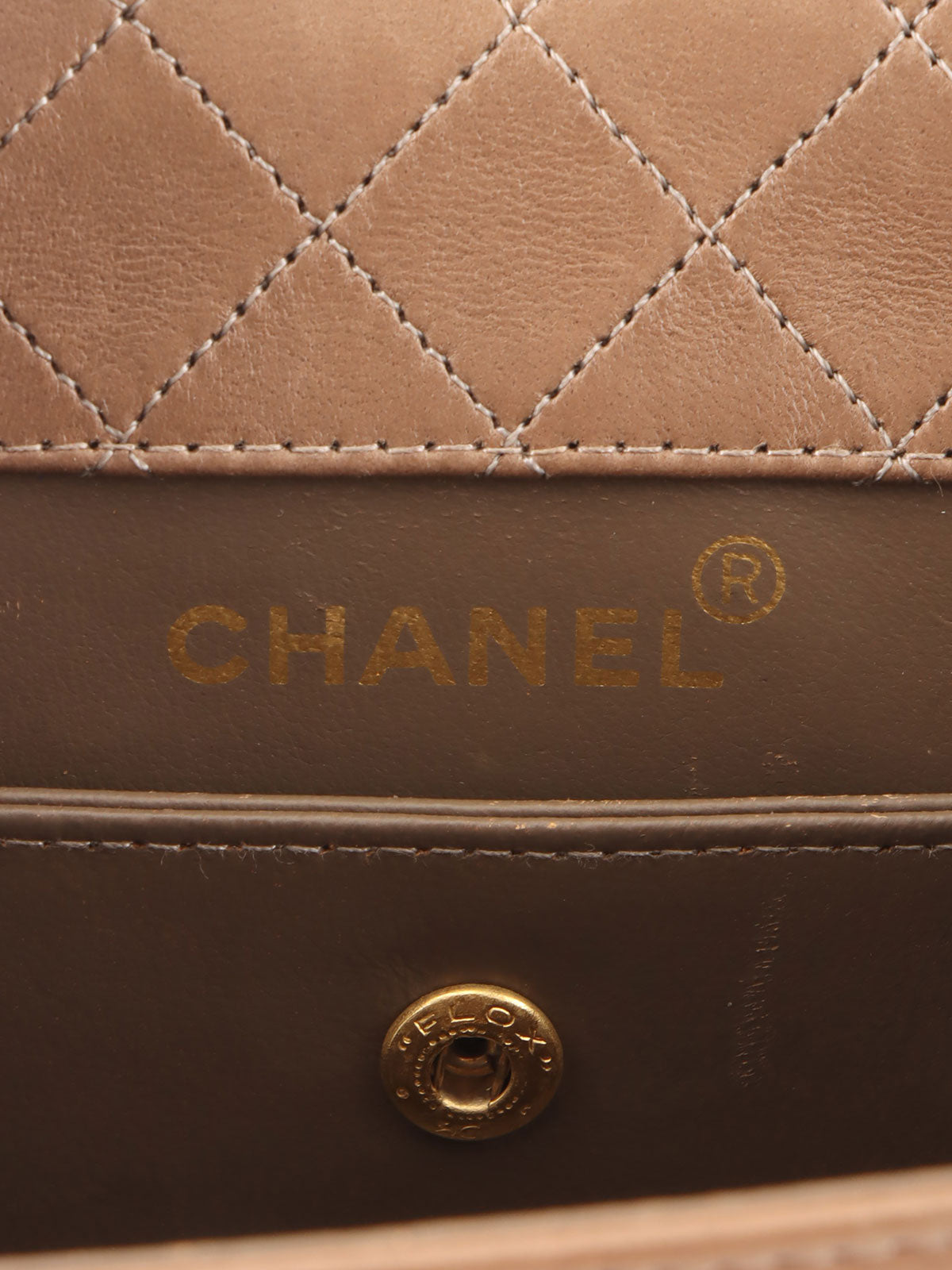 1990s CC Turnlock Chain Shoulder Bag, Brown