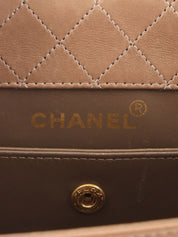 1990s CC Turnlock Chain Shoulder Bag, Brown