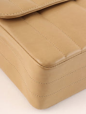 Mademoiselle Stitch CC Turnlock Chain Bag, Beige, circa 1995