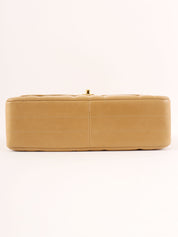 Mademoiselle Stitch CC Turnlock Chain Bag, Beige, circa 1995
