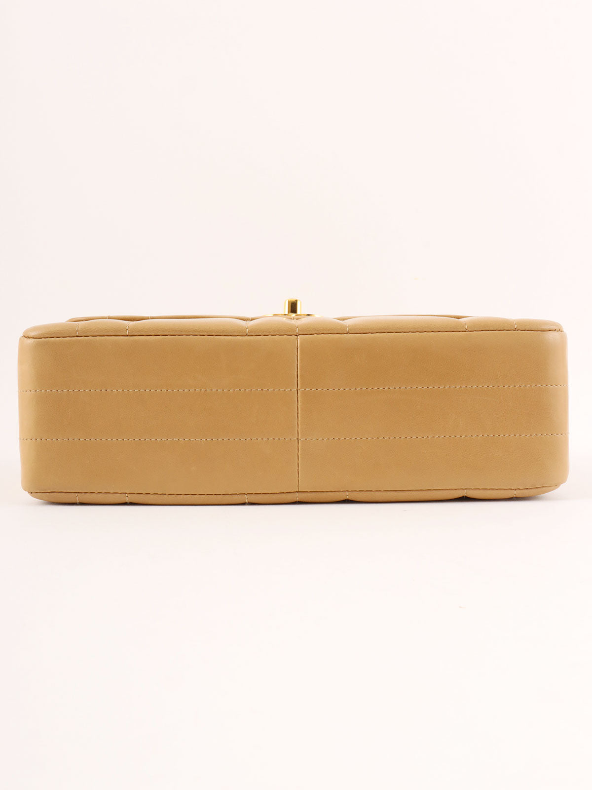 Mademoiselle Stitch CC Turnlock Chain Bag, Beige, circa 1995