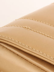 Mademoiselle Stitch CC Turnlock Chain Bag, Beige, circa 1995