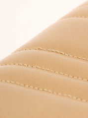 Mademoiselle Stitch CC Turnlock Chain Bag, Beige, circa 1995